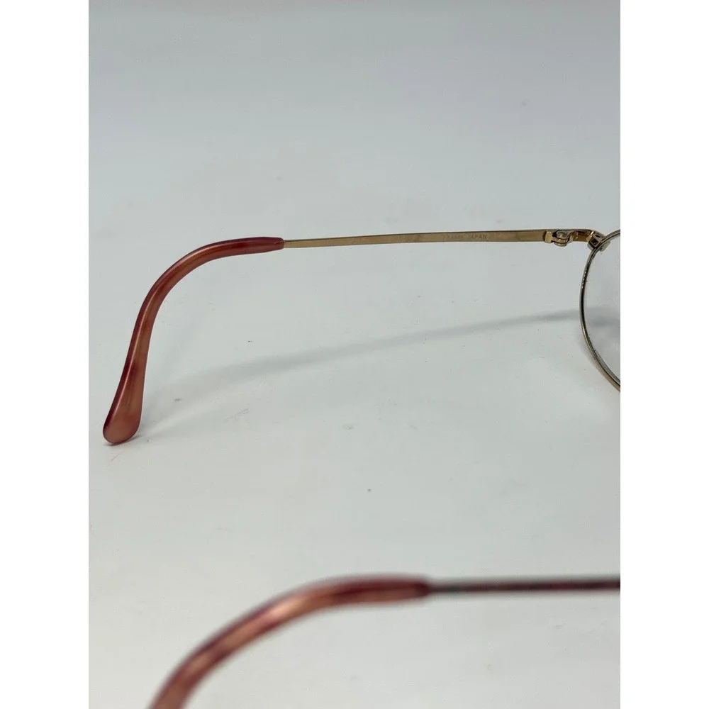 Nikon DuraTitan DT46 Gold Titanium Oval Eyeglasses Frames only 49-17 Vintage